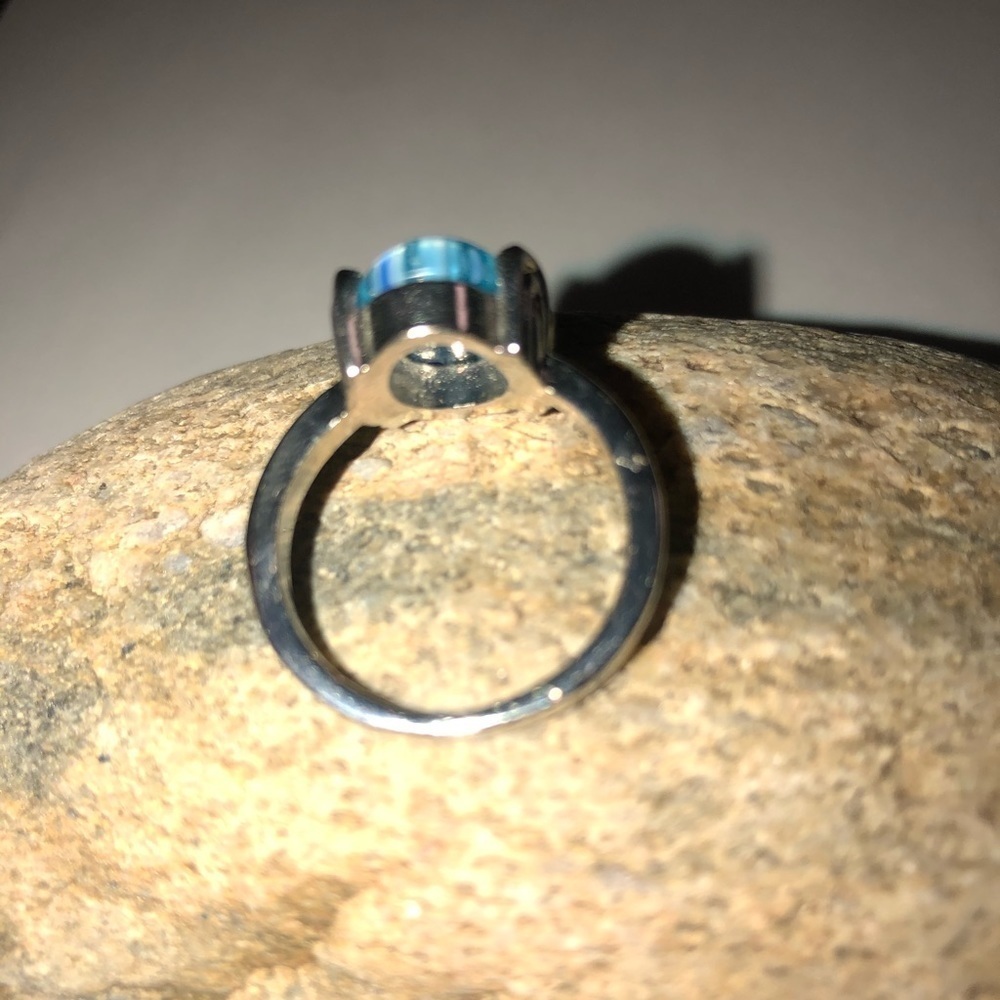 💚 925 stamped flower FANCY DICHROIC GLASS RING sz 9 - Picture 6 of 11